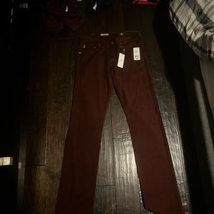Adriano goldschmied red soft denim pants
